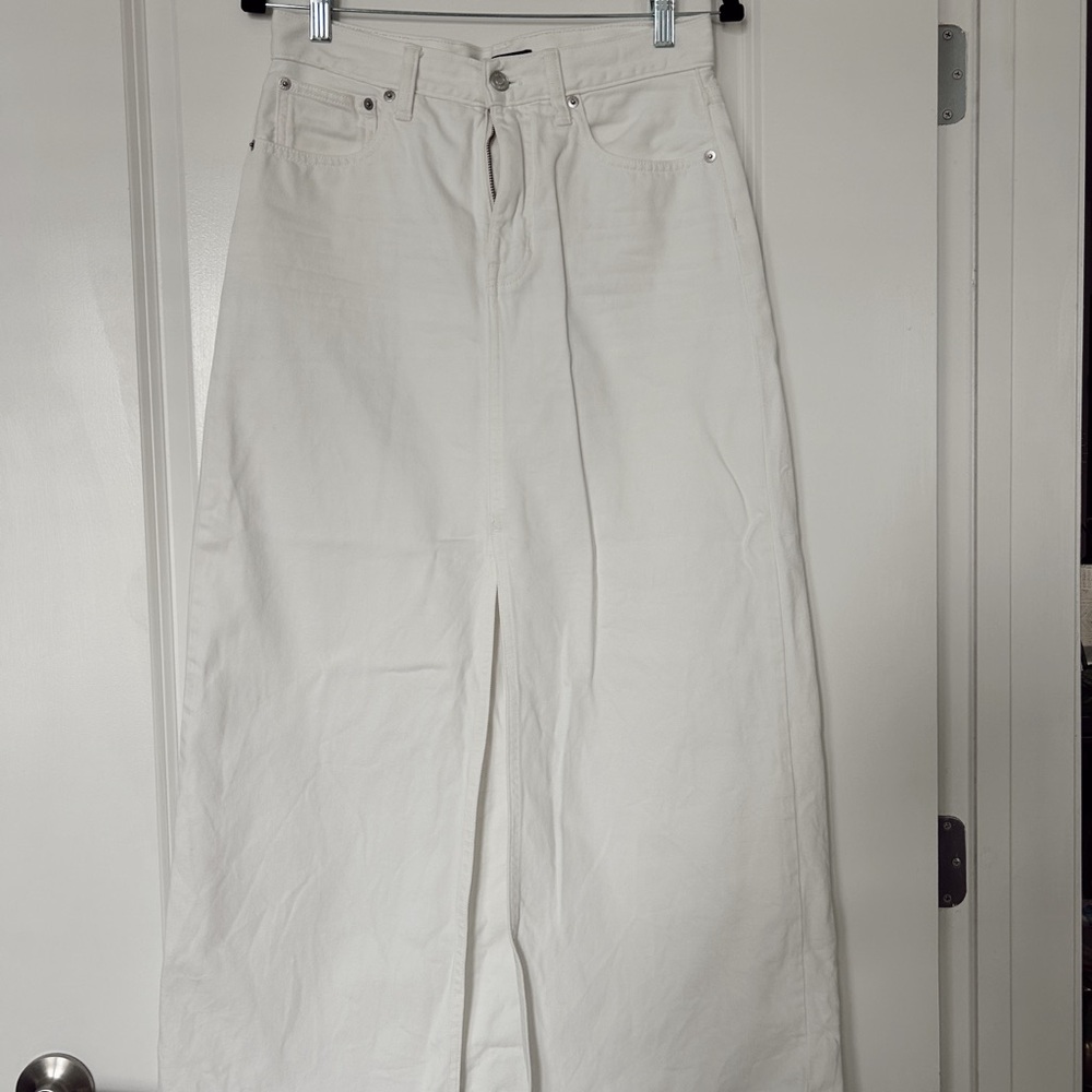 J. Crew White Denim Skirt